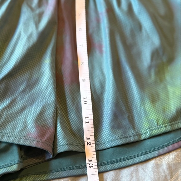 P'tula Women's Green and Purple Athletic Shorts - Picture 5 of 7